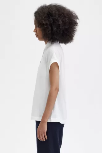 A-Line Piqué Damen-Poloshirt Schneeweiß