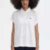 A-Line Piqué Damen-Poloshirt Schneeweiß
