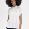 A-Line Piqué Damen-Poloshirt Schneeweiß