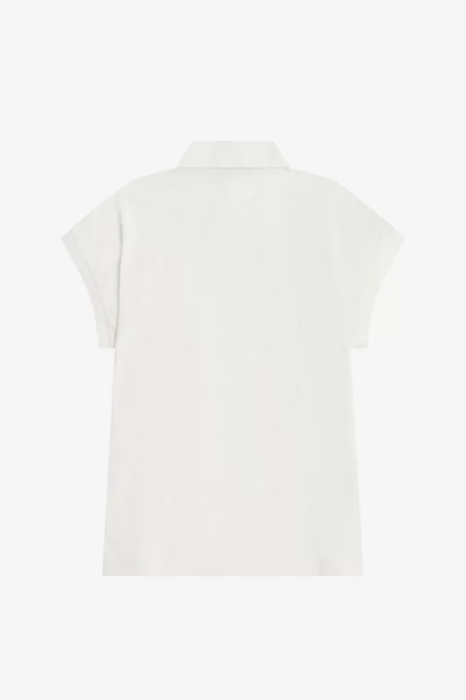 A-Line Piqué Damen-Poloshirt Schneeweiß