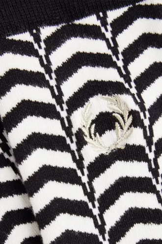 Abstract Print Herrensocken Schwarz Warm Grau