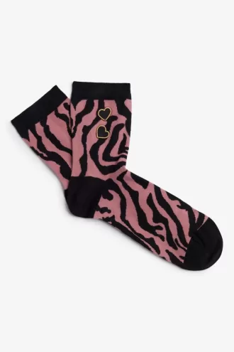 Amy Print Damensocken Dusty Rose Pink