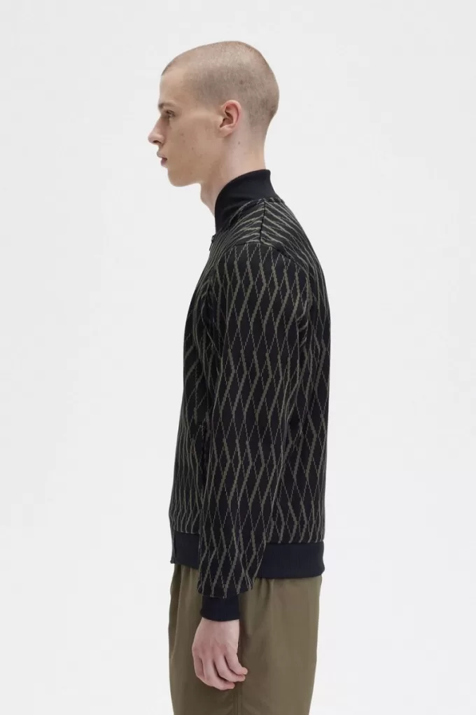 Argyle Herren-Trainingsjacken Schwarz