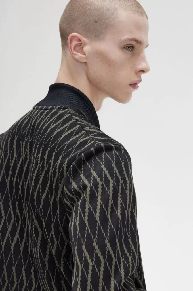 Argyle Herren-Trainingsjacken Schwarz