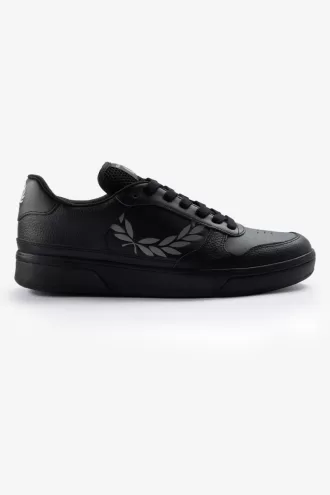 Fred Perry B300 Herren-Sneaker Schwarz Grau