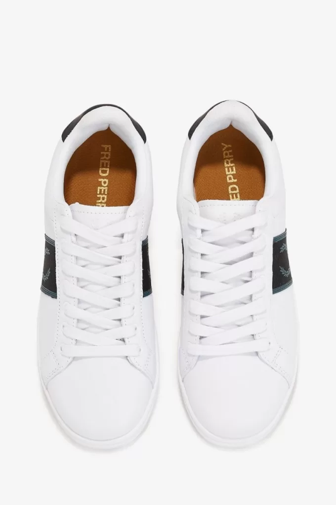 B721 Herren Tennisschuhe Weiß Petrol Blau