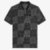 Block Graphic Herren-Poloshirt Gunmetal