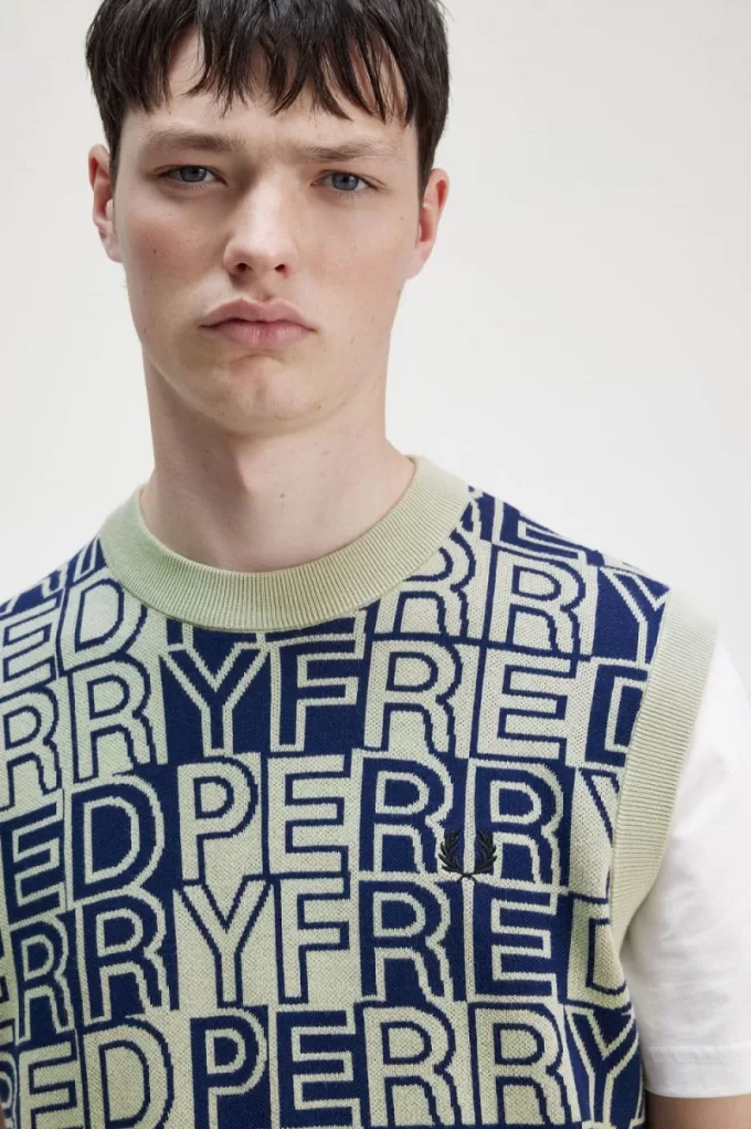 Block Graphic Herren-Tanktops Mint