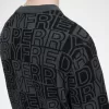 Block Graphic Herrenpullover Gunmetal