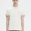 Bold Tipped Piqué Herren-T-Shirt Beige