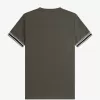 Bold Tipped Piqué Herren-T-Shirt Feldgrün