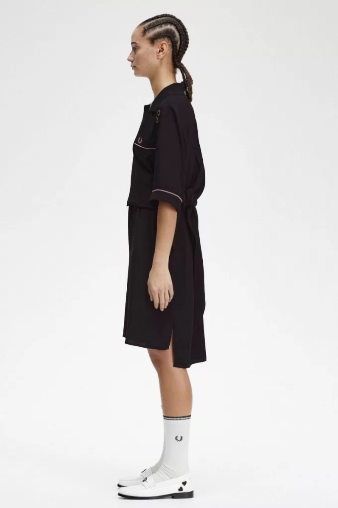 Bowling Shirt Damen Kleid Schwarz Bowling Shirt Damen Kleid Schwarz