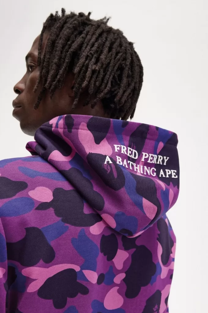 Camouflage Kapuzenpullover für Herren, Lila