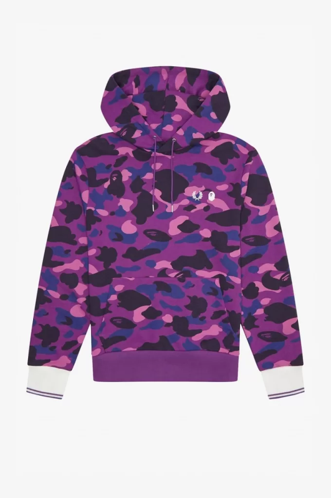 Camouflage Kapuzenpullover für Herren, Lila