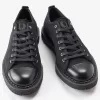 Canvas Monkey Damen Plimsolls Schwarz