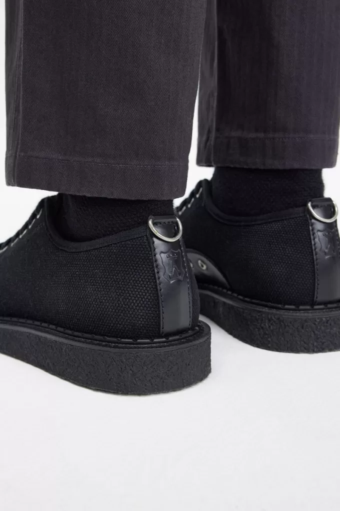 Canvas Monkey Damen Plimsolls Schwarz