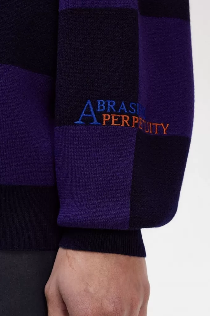 Checkerboard Herren-Cardigan, Marineblau