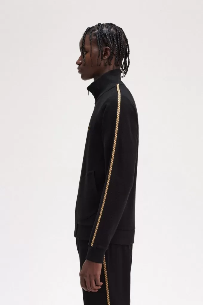 Checkerboard Tape Herrenjacken Schwarz