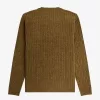 Chenille Rib Herrenpullover Braun