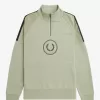 Circle Branding Half-Zip Herren Sweatshirts Mint