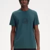 Circle Branding Herren T-Shirt Petrolblau