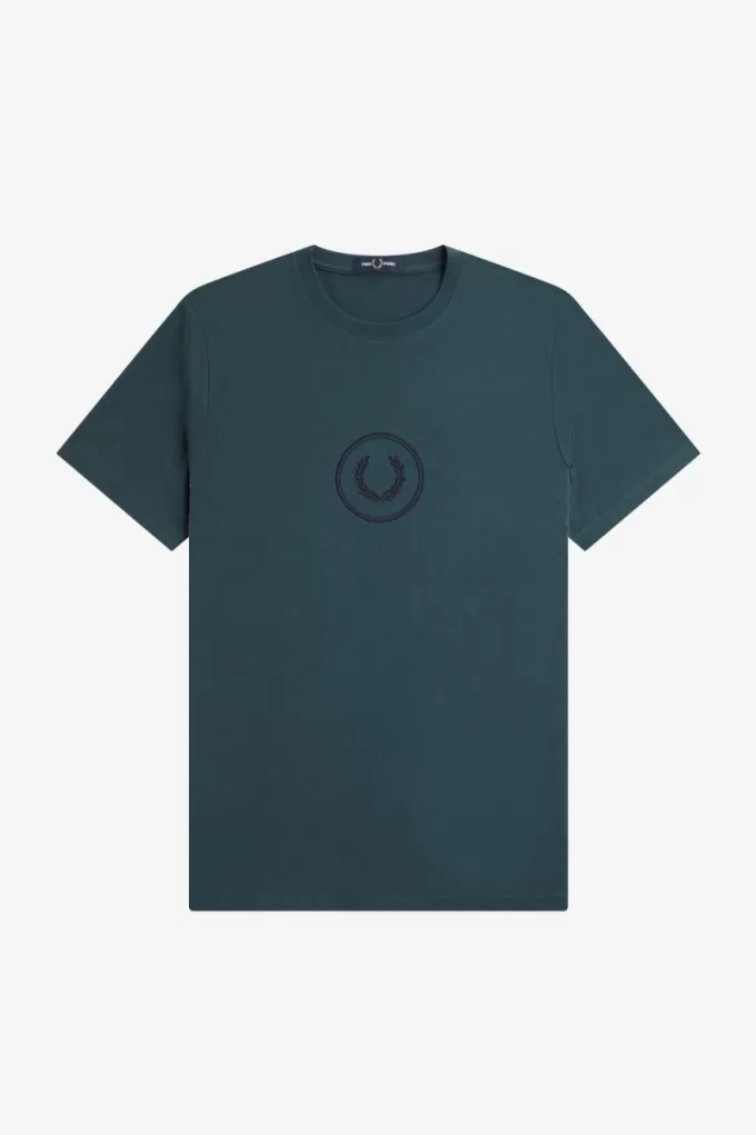 Circle Branding Herren T-Shirt Petrolblau