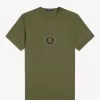 Circle Branding Herren T-Shirt Uniform Grün Schwarz