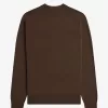 Classic Crew Neck Herrenpullover Burnt Tobacco