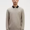 Classic Crew Neck Herrenpullover Dark Oatmeal