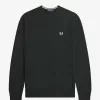 Classic Crew Neck Herrenpullover Nachtgrün Classic Crew Neck Herrenpullover Nachtgrün