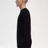 Classic Crew Neck Herrenpullover Schwarz