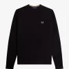 Classic Crew Neck Herrenpullover Schwarz
