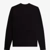 Classic Crew Neck Herrenpullover Schwarz