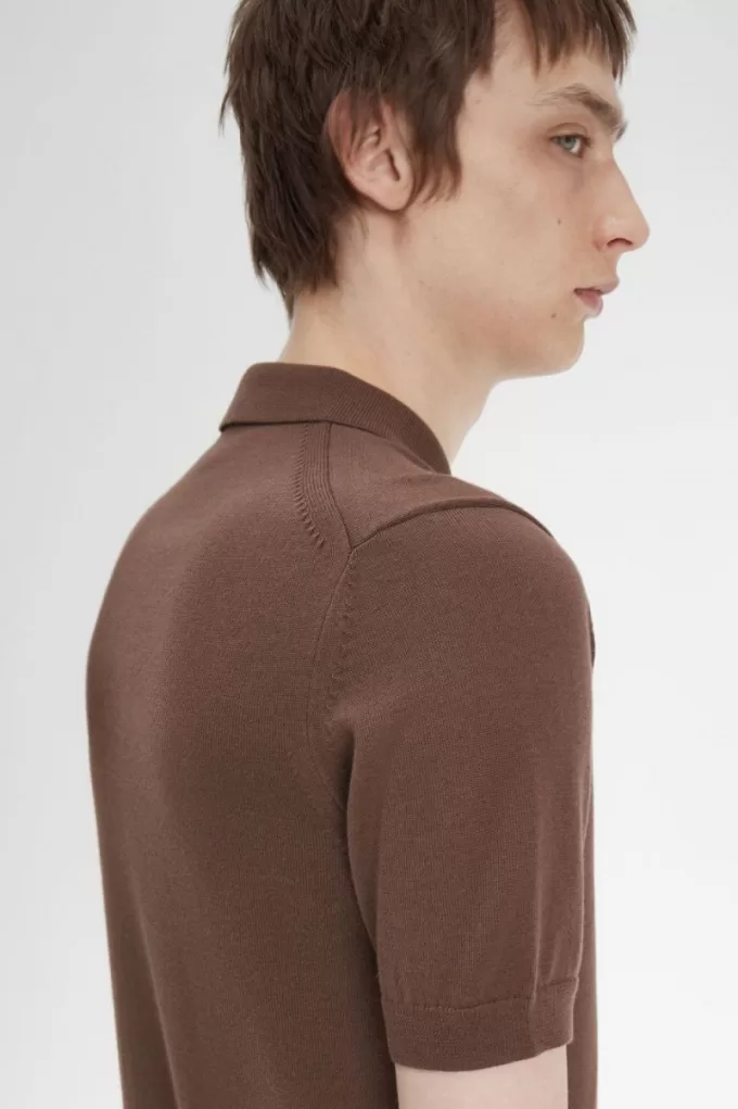 Classic Gestricktes Herrenhemd Dunkelrot Classic Gestricktes Herrenhemd Dunkelrot