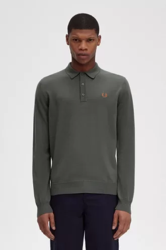 Classic Gestricktes Herrenhemd Field Green