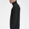 Classic Half Zip Herrenpullover Schwarz