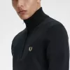 Classic Half Zip Herrenpullover Schwarz
