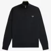 Classic Half Zip Herrenpullover Schwarz