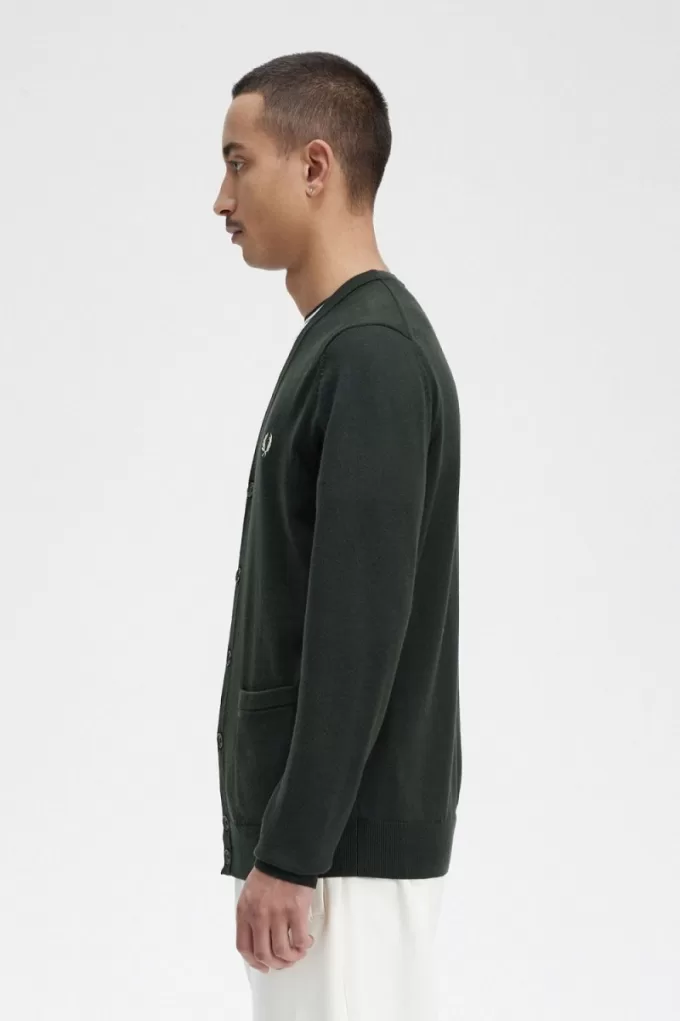 Classic Herren-Cardigan Nachtgrün