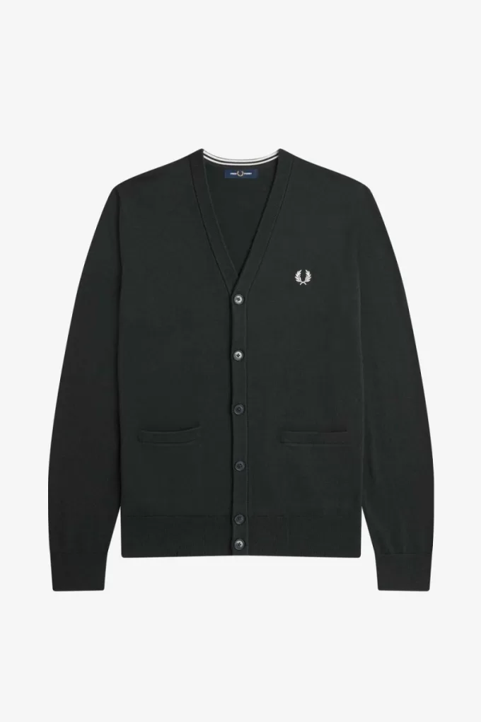 Classic Herren-Cardigan Nachtgrün