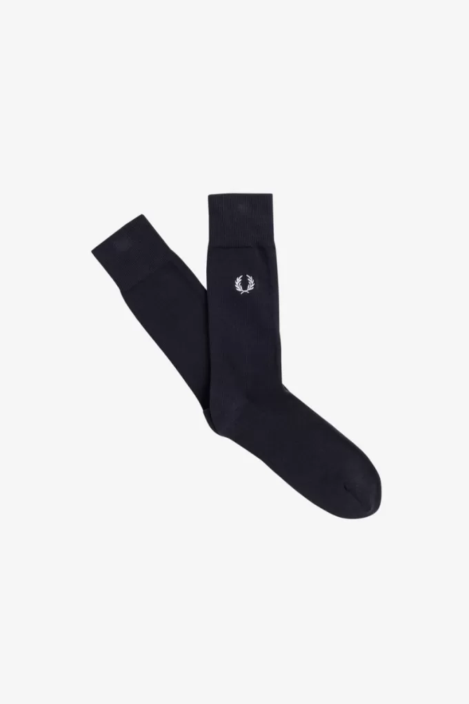 Classic Laurel Wreath Herrensocken Navy Snow White