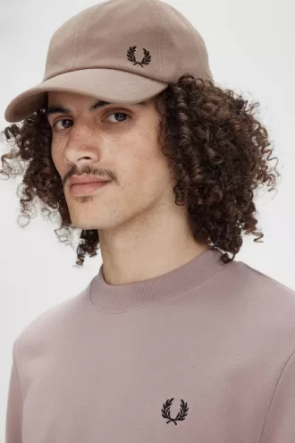 Classic Pique Herrenkappen Dunkelrosa Schwarz