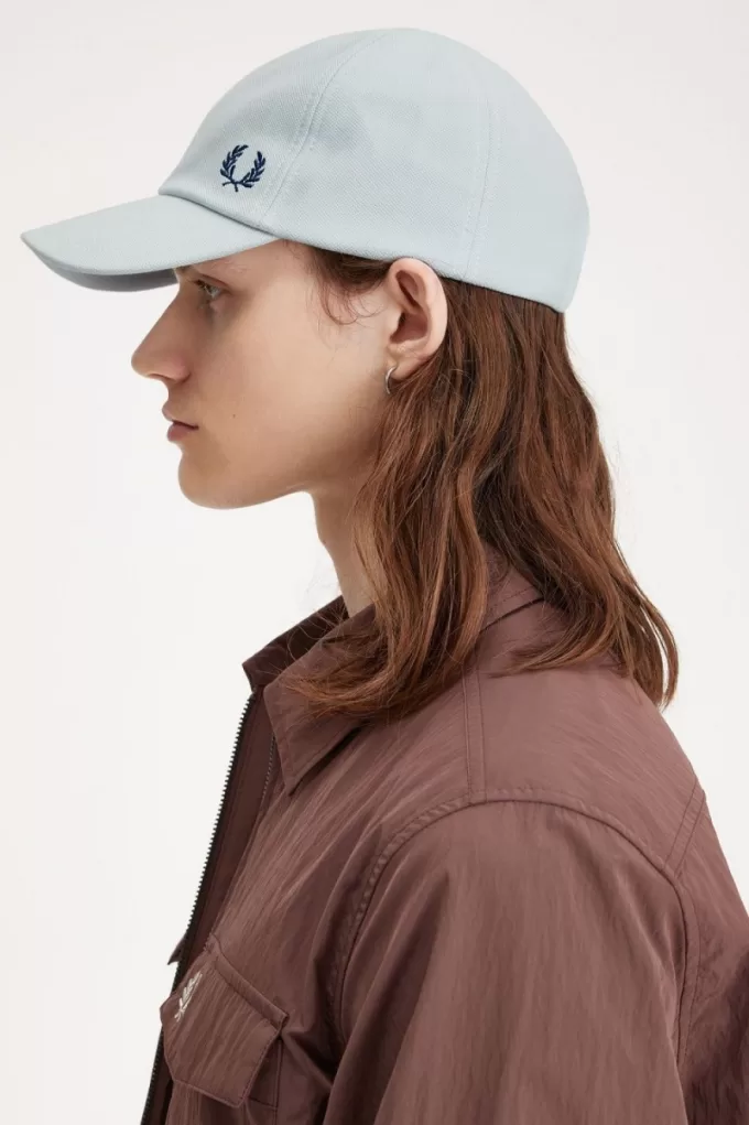 Classic Pique Herrenkappen Light Aqua Midnight Blue Classic Pique Herrenkappen Light Aqua Midnight Blue