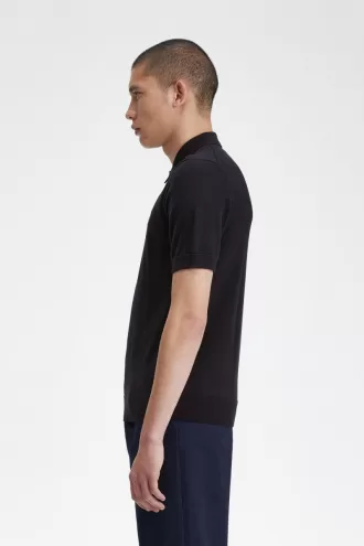 Classic Strickhemd für Herren, Marineblau