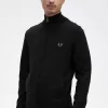 Classic Zip Through Herren-Cardigan Schwarz