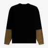 Color Block Chenille Herren-Cardigan Schwarz