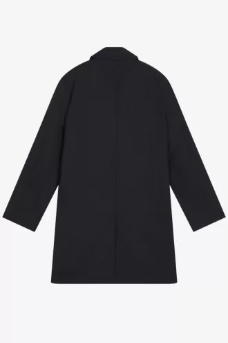 Concealed Placket Mac Herrenparka Schwarz