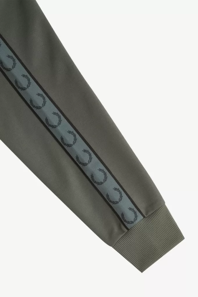 Contrast Tape Herren-Trainingsjacken Feldgrün Schwarz