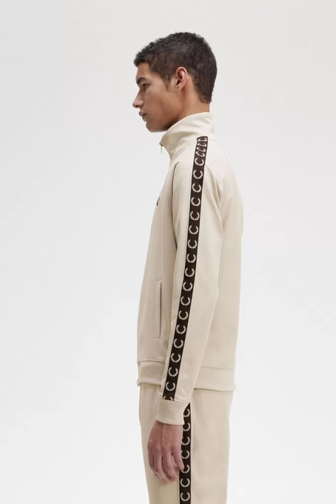 Contrast Tape Herren-Trainingsjacken Light Mint Black