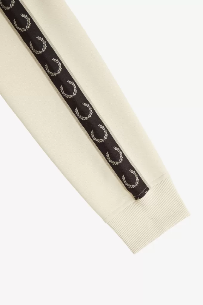 Contrast Tape Herren-Trainingsjacken Oatmeal Warm Grey